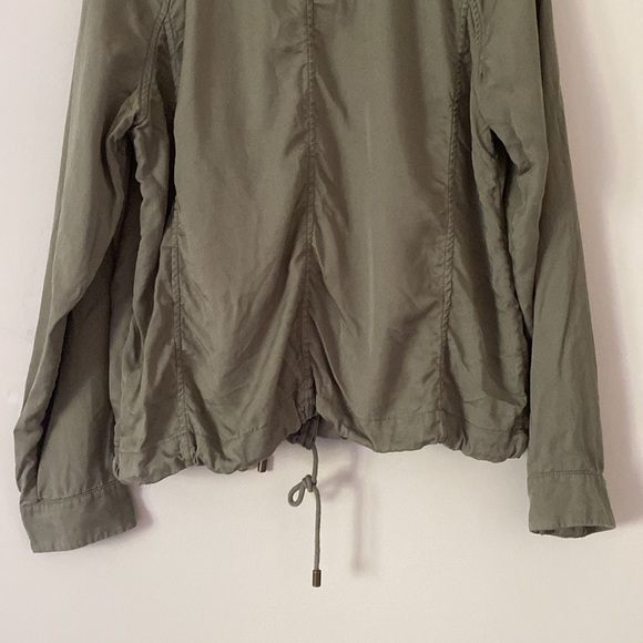 GAP Jacket Fall Green Zip-Up Lightweight Lyocell Medium Coat - Picture 11 of 14